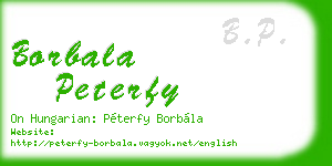 borbala peterfy business card