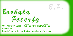 borbala peterfy business card